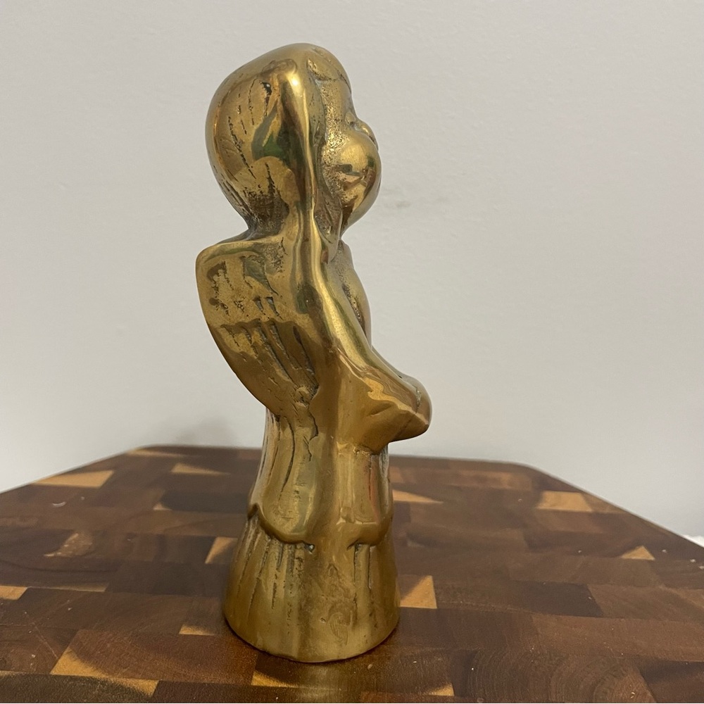 Brass 6’ Child Caroler Candle Holder - Picture 2 of 11